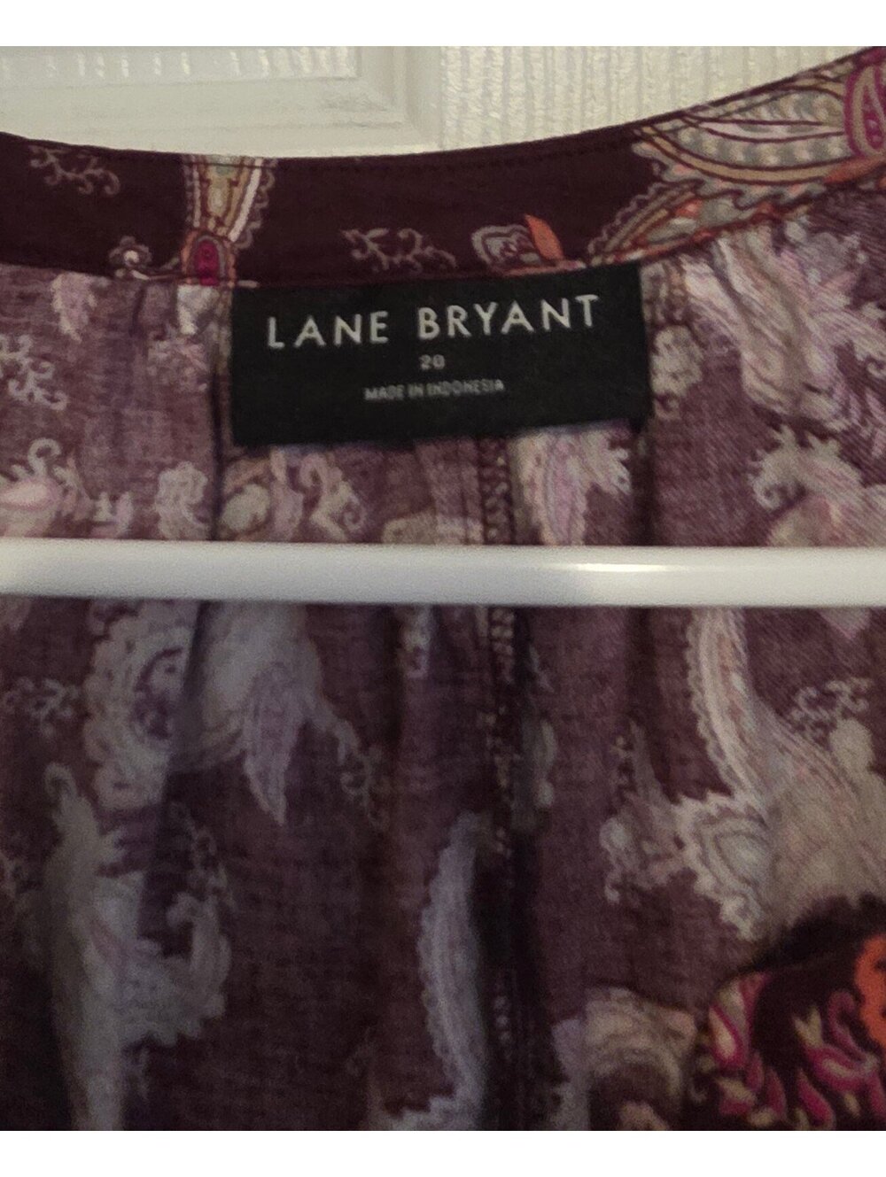 Lane Bryant Women's Paisley Print Long Sleeve Blouse Size 20 - Picture 2 of 3